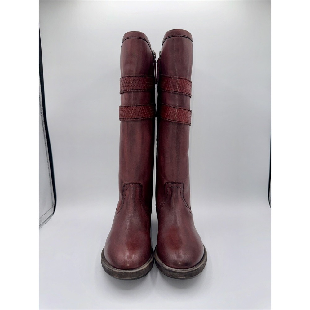 ROAN by Bed Stu Date Riding Boot Women's Size 7.5 Distressed Red Leather - Picture 10 of 14